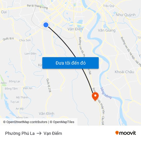 Phường Phú La to Vạn Điểm map