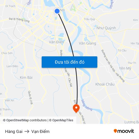 Hàng Gai to Vạn Điểm map