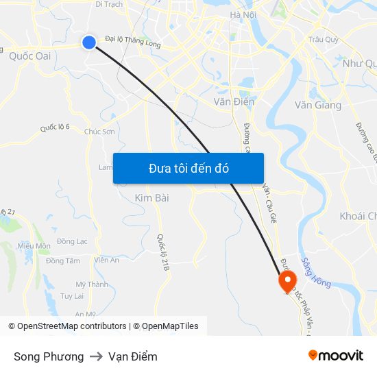 Song Phương to Vạn Điểm map