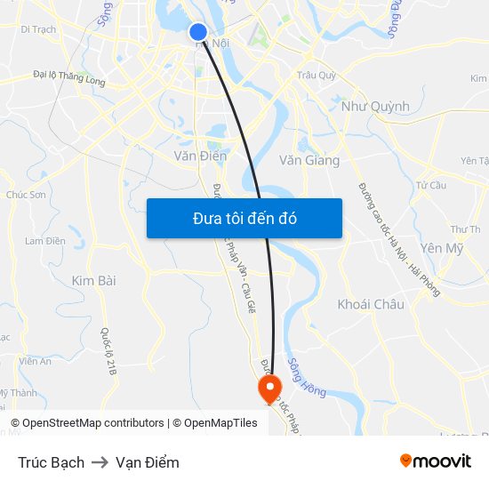 Trúc Bạch to Vạn Điểm map