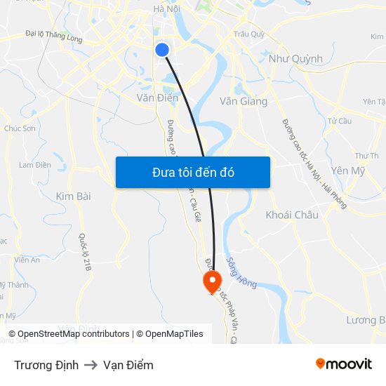 Trương Định to Vạn Điểm map