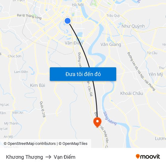 Khương Thượng to Vạn Điểm map