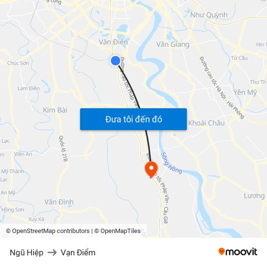 Ngũ Hiệp to Vạn Điểm map