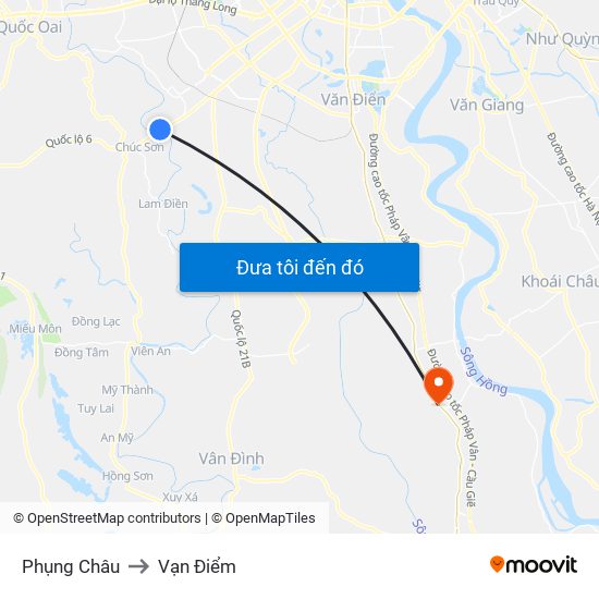 Phụng Châu to Vạn Điểm map