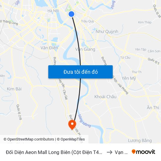 Đối Diện Aeon Mall Long Biên (Cột Điện T4a/2a-B Đường Cổ Linh) to Vạn Điểm map