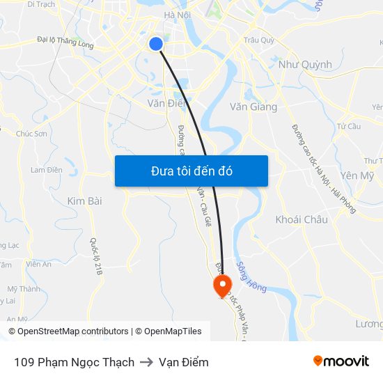 109 Phạm Ngọc Thạch to Vạn Điểm map