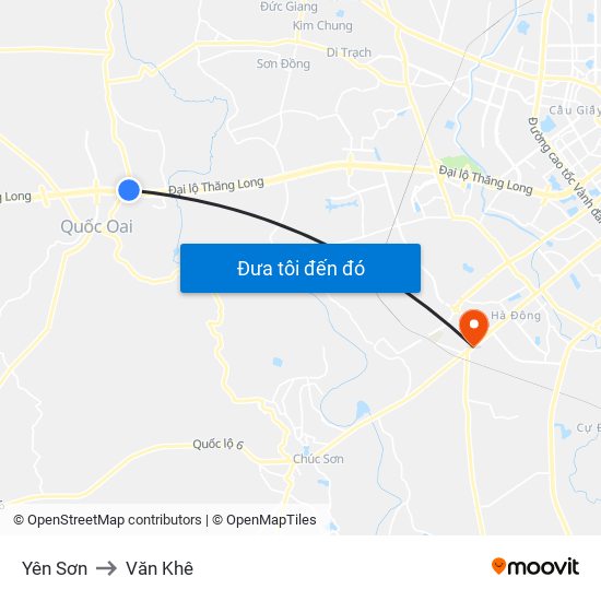 Yên Sơn to Văn Khê map