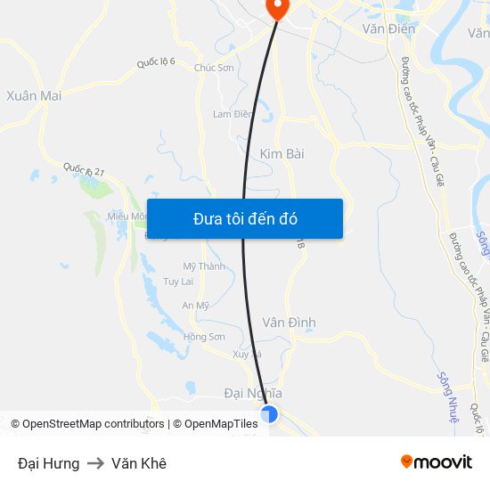 Đại Hưng to Văn Khê map