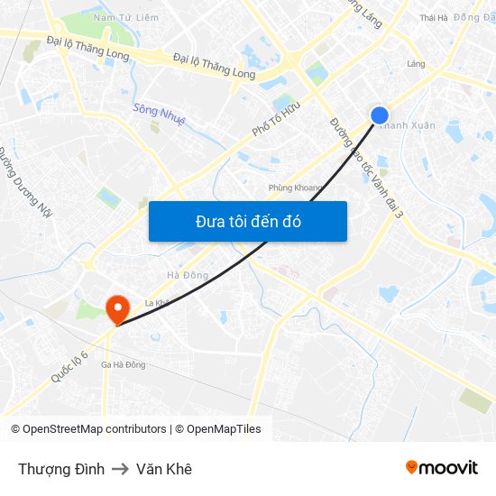Thượng Đình to Văn Khê map