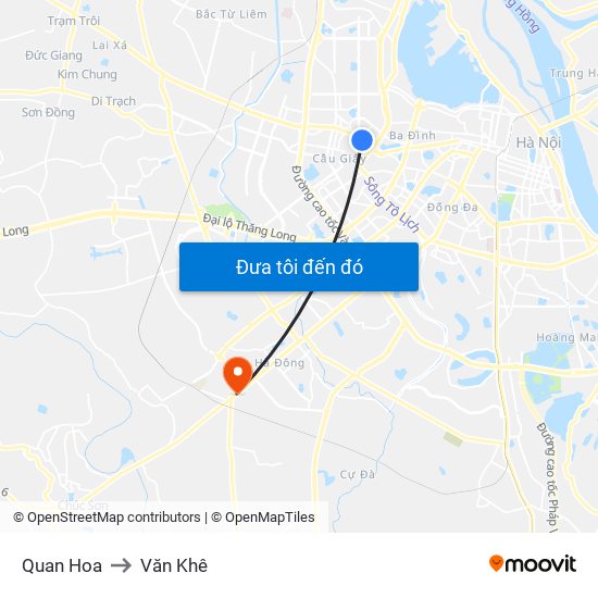 Quan Hoa to Văn Khê map