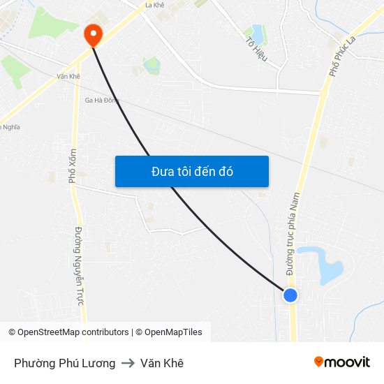 Phường Phú Lương to Văn Khê map