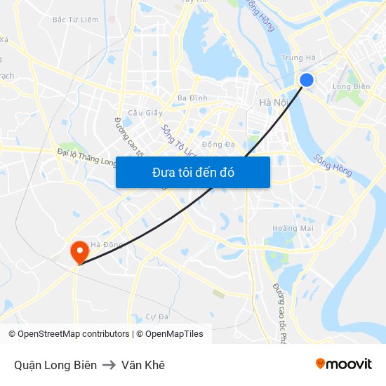 Quận Long Biên to Văn Khê map