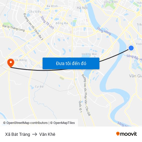 Xã Bát Tràng to Văn Khê map