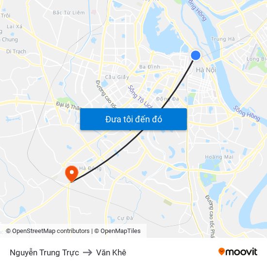 Nguyễn Trung Trực to Văn Khê map