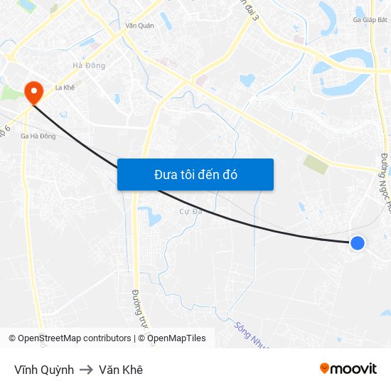 Vĩnh Quỳnh to Văn Khê map