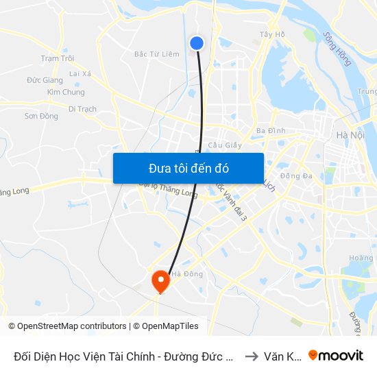 Đối Diện Học Viện Tài Chính - Đường Đức Thắng to Văn Khê map