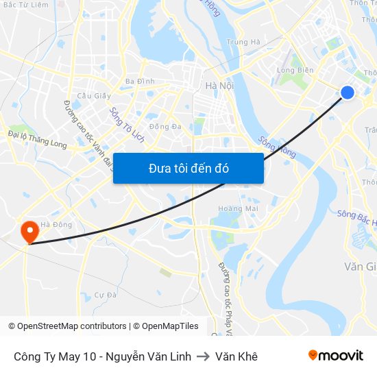 Công Ty May 10 - Nguyễn Văn Linh to Văn Khê map