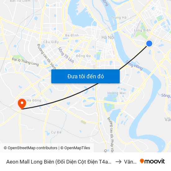 Aeon Mall Long Biên (Đối Diện Cột Điện T4a/2a-B Đường Cổ Linh) to Văn Khê map