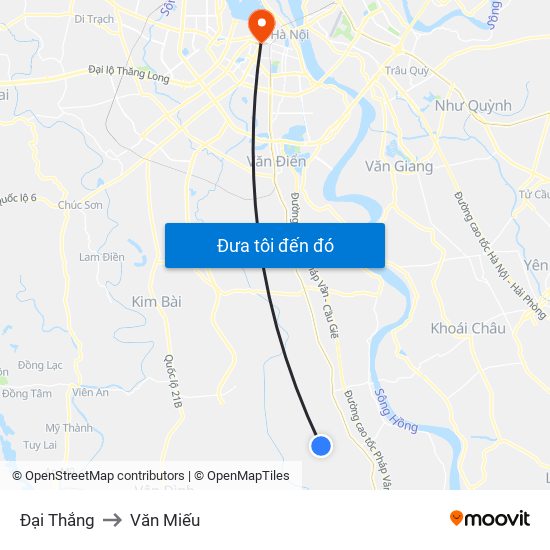 Đại Thắng to Văn Miếu map