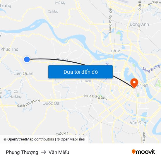 Phụng Thượng to Văn Miếu map