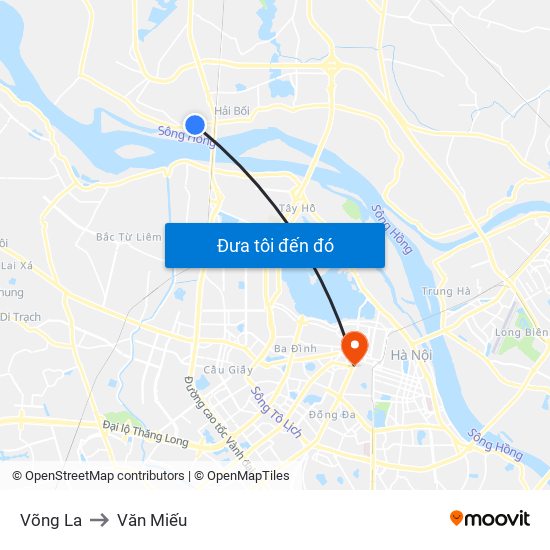 Võng La to Văn Miếu map