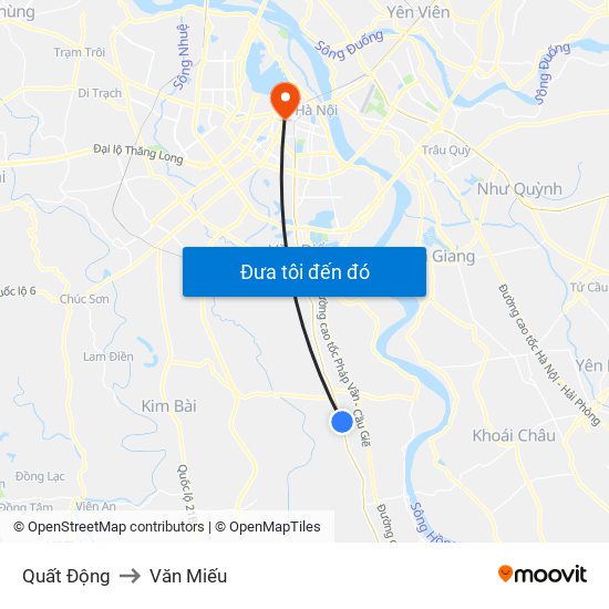 Quất Động to Văn Miếu map