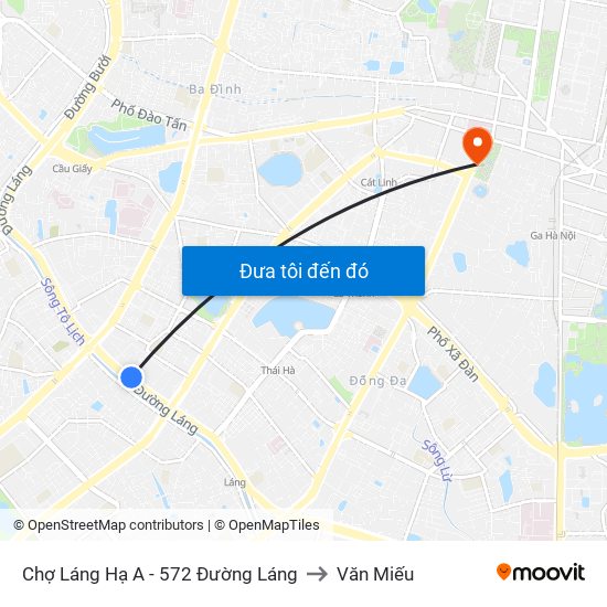 Chợ Láng Hạ A - 572 Đường Láng to Văn Miếu map