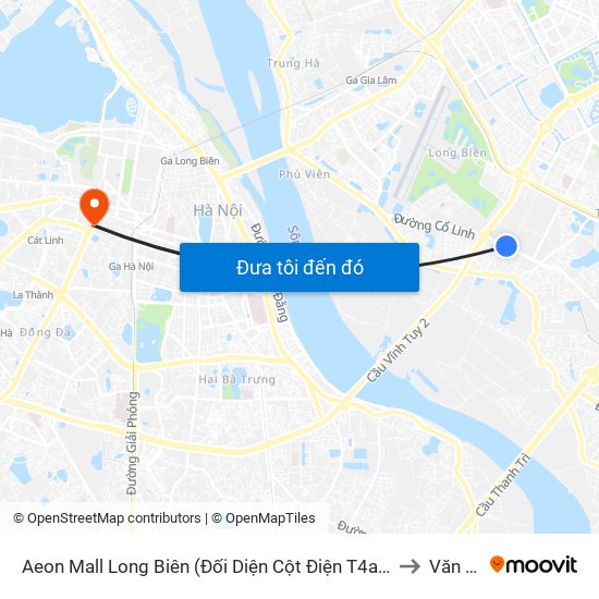 Aeon Mall Long Biên (Đối Diện Cột Điện T4a/2a-B Đường Cổ Linh) to Văn Miếu map
