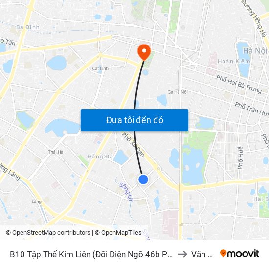 B10 Tập Thể Kim Liên (Đối Diện Ngõ 46b Phạm Ngọc Thạch) to Văn Miếu map