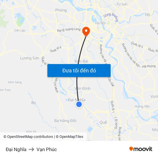 Đại Nghĩa to Vạn Phúc map