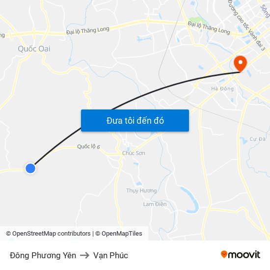 Đông Phương Yên to Vạn Phúc map