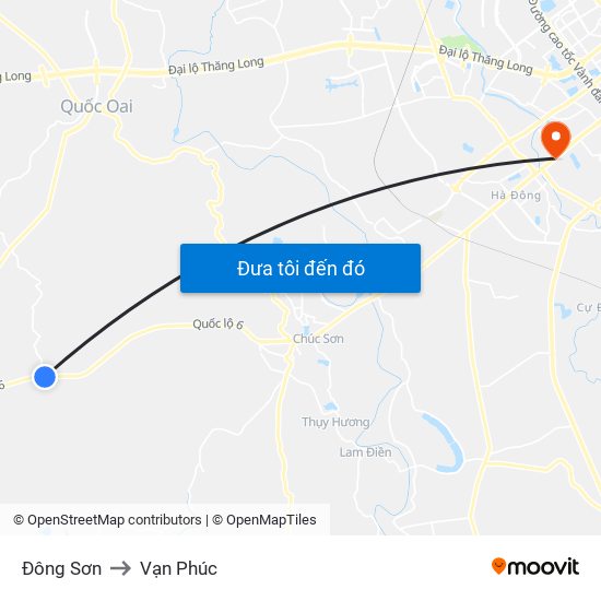 Đông Sơn to Vạn Phúc map