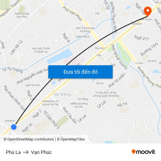 Phú La to Vạn Phúc map