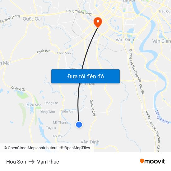 Hoa Sơn to Vạn Phúc map