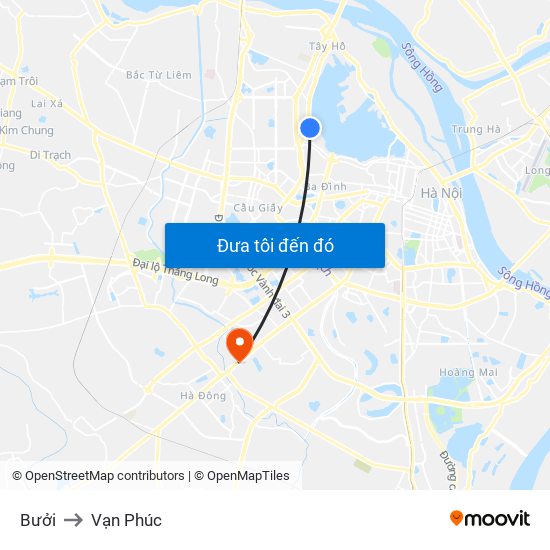Bưởi to Vạn Phúc map
