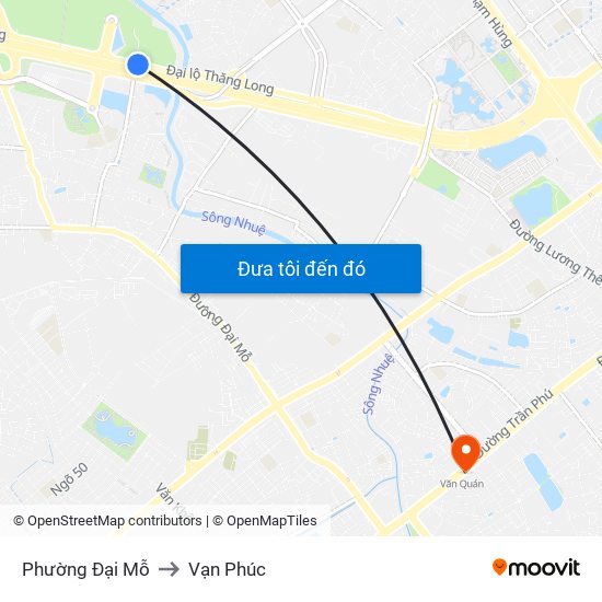 Phường Đại Mỗ to Vạn Phúc map