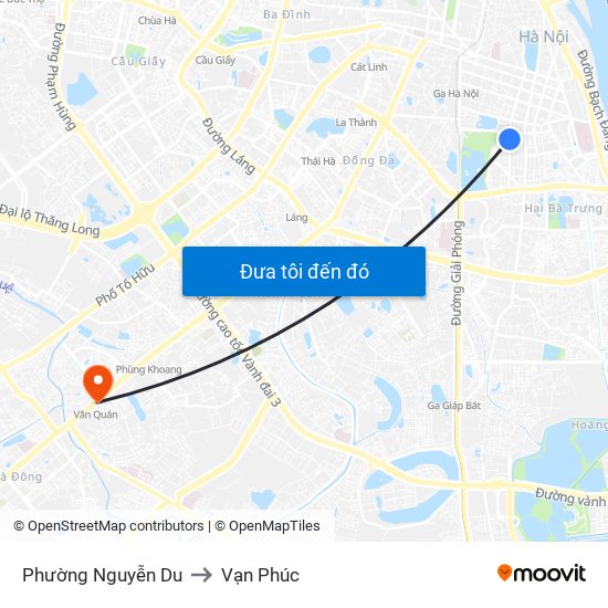 Phường Nguyễn Du to Vạn Phúc map