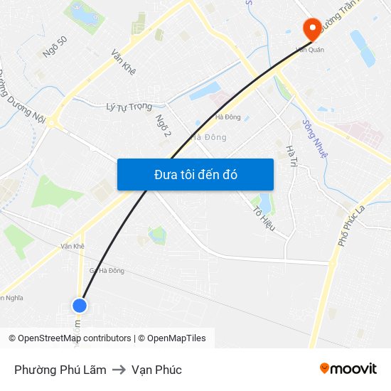Phường Phú Lãm to Vạn Phúc map