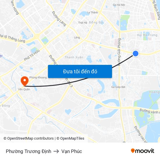 Phường Trương Định to Vạn Phúc map