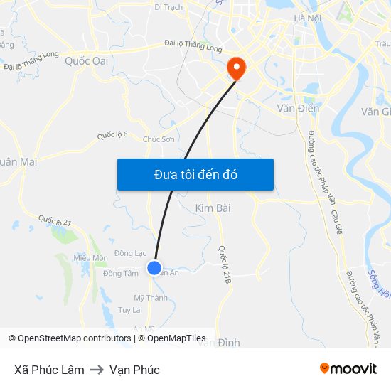 Xã Phúc Lâm to Vạn Phúc map