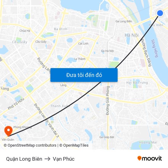 Quận Long Biên to Vạn Phúc map