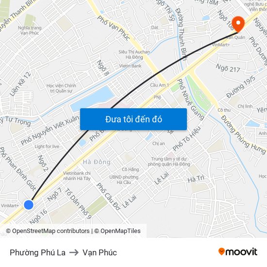 Phường Phú La to Vạn Phúc map