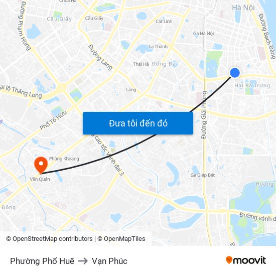 Phường Phố Huế to Vạn Phúc map