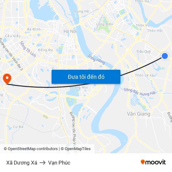 Xã Dương Xá to Vạn Phúc map