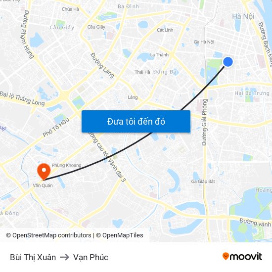 Bùi Thị Xuân to Vạn Phúc map