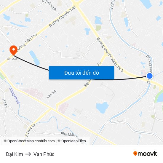 Đại Kim to Vạn Phúc map