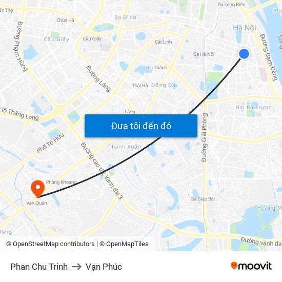 Phan Chu Trinh to Vạn Phúc map
