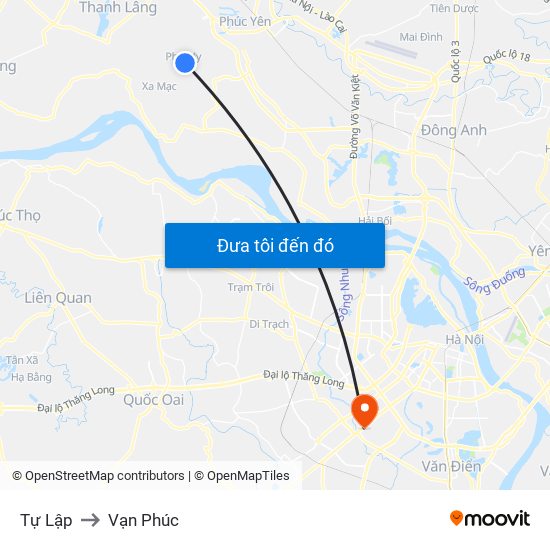 Tự Lập to Vạn Phúc map