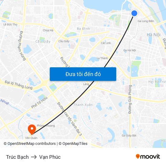 Trúc Bạch to Vạn Phúc map