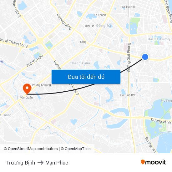 Trương Định to Vạn Phúc map